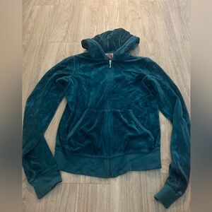 Dark teal blue Juicy zip up jacket